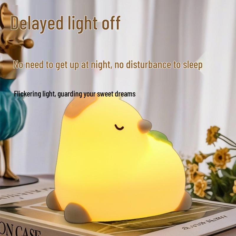 Capybara Silicone Night Light - Pat-Controlled, Timed, Ideal Children's Birthday Gift