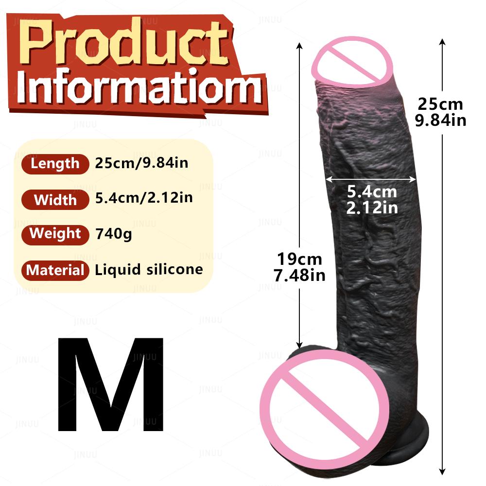 New Model Black Silicone Alien Dildo Realistic Anal Butt Plug with Strong Suction Cup Clitoris Stimulator for Adult G-spot Exploration Male/Female Toy