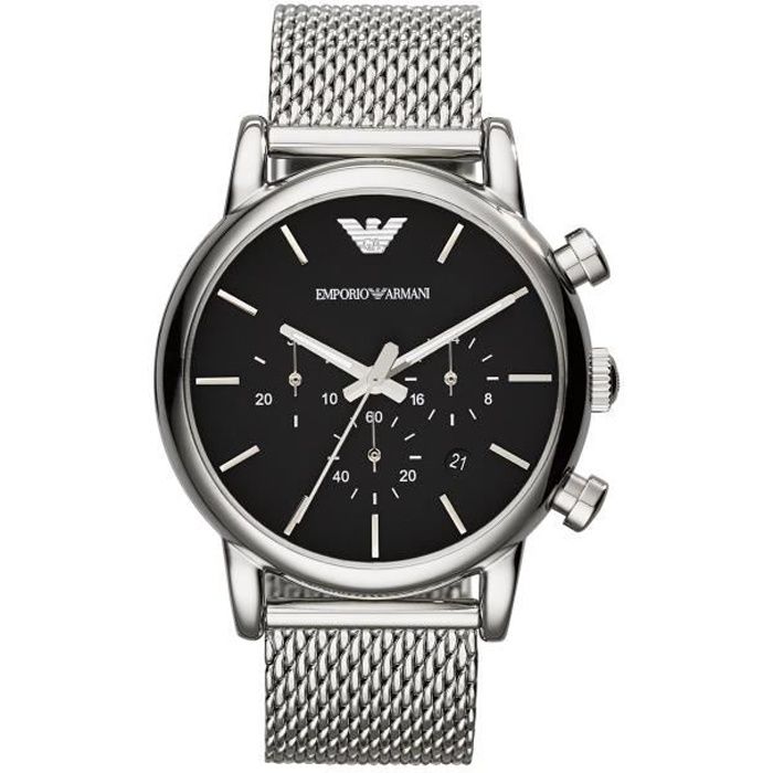 Watch - Emporio Armani - AR1811 - Round Case 41 Mm - Water Resistant 5 ATM - Black Dial
