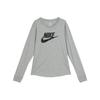 Crew Neck Logo Letter Print Sweatshirt for Women In Gray
