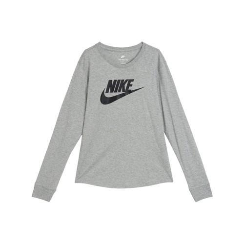Nike Crew Neck Logo Letter Print Sweatshirt for Women in Gray EU S серый