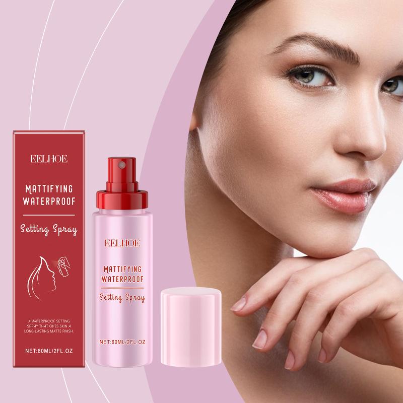 Mattifying Makeup Setting Spray Waterproof Oil Control Lightweight Non Sticky Finish for Work or Travel