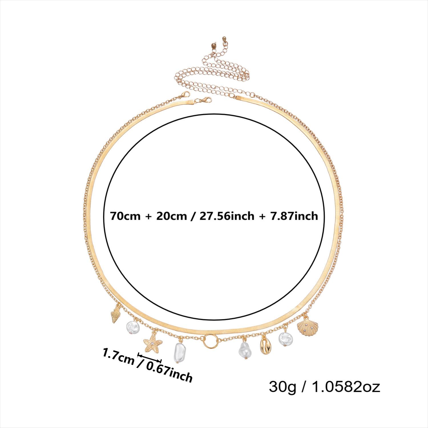 

New women s seaside vacation style starfish pearl pendant metal waist chain, fashionable and luxurious body chain for women 1