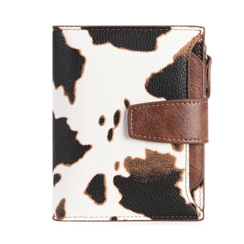 RFID Small Clutch Wallet for Women with Zip Coin Pocket Faux Leather Bifold Compact  Blocking Small Womens Wallet