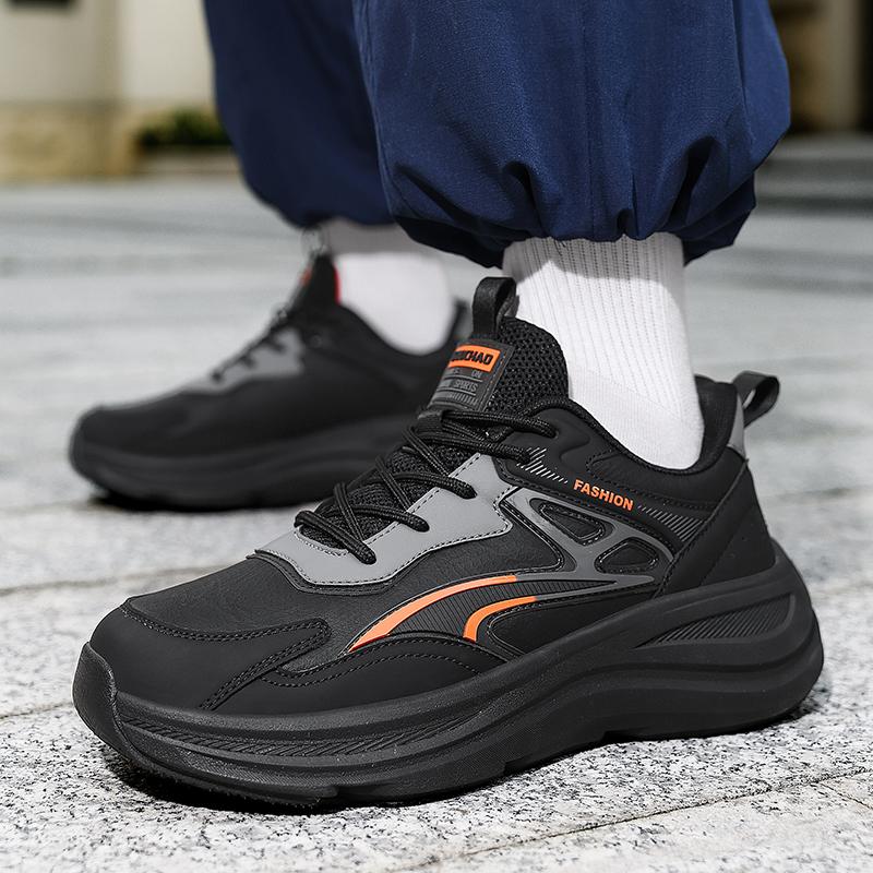 Autumn and Winter New Men's Shoes 2025 Breathable Super Soft Leather Sports Casual Shoes Trendy Thin Sports Shoes