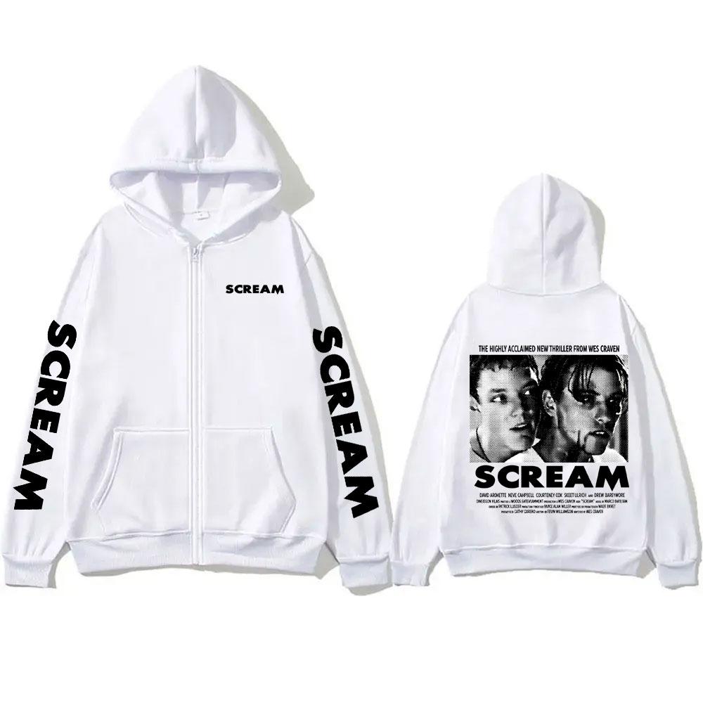 Horror Movie "Scream" Billy Loomis Zipper Hoodie Printed Zipper Hoodie Daily Men's and Women's Versatile Hoodie