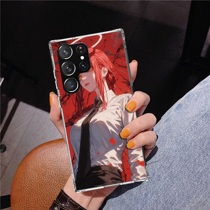 C-Chainsaw Mans Makima Phone Case For Samsung Galaxy S24 S25 Edge S26 Ultra S23 S22 S21 Plus S20 FE + Personalized Print Cover G