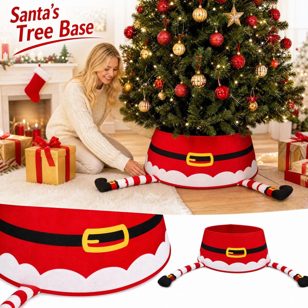 Christmas Tree Skirt with Feet, Christmas Holiday Party Decoration and Gift