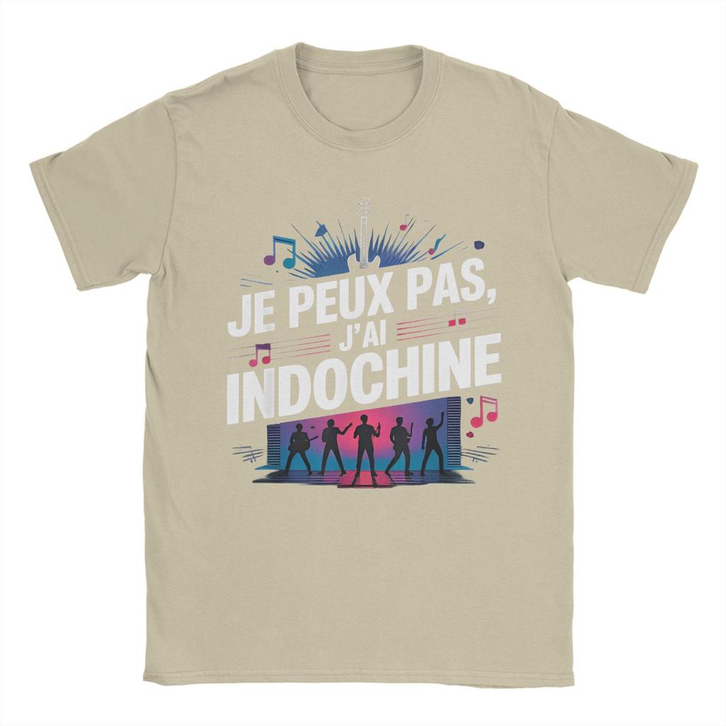 Novelty Indochine Arena Tour 2025 Fan T-Shirts Men Crewneck Cotton T Shirts Pop Rock Short Sleeve Tee Shirt Unique Clothes