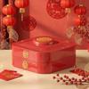 8-Compartment Nut Serving Tray 2 Layers Biscuit Fruit Plate Candy Box  Spring Festival