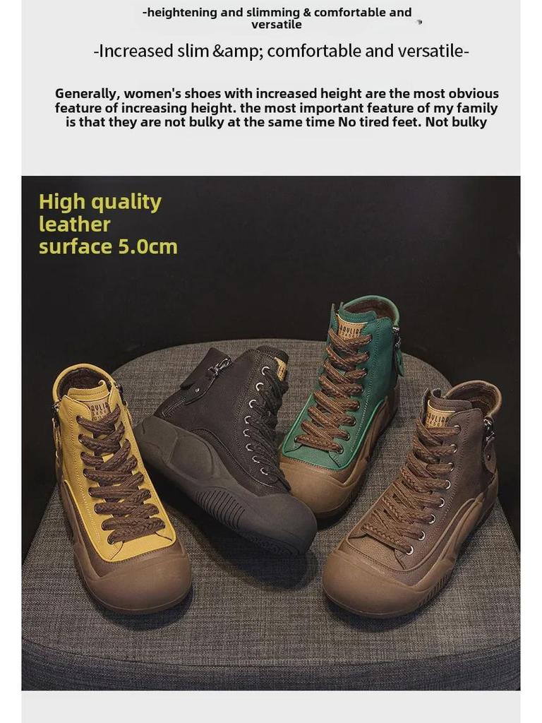 2025 Women's Retro-Inspired Lightweight Chunky Sneakers - Trendy, Height-Boosting Casual Footwear for Autumn