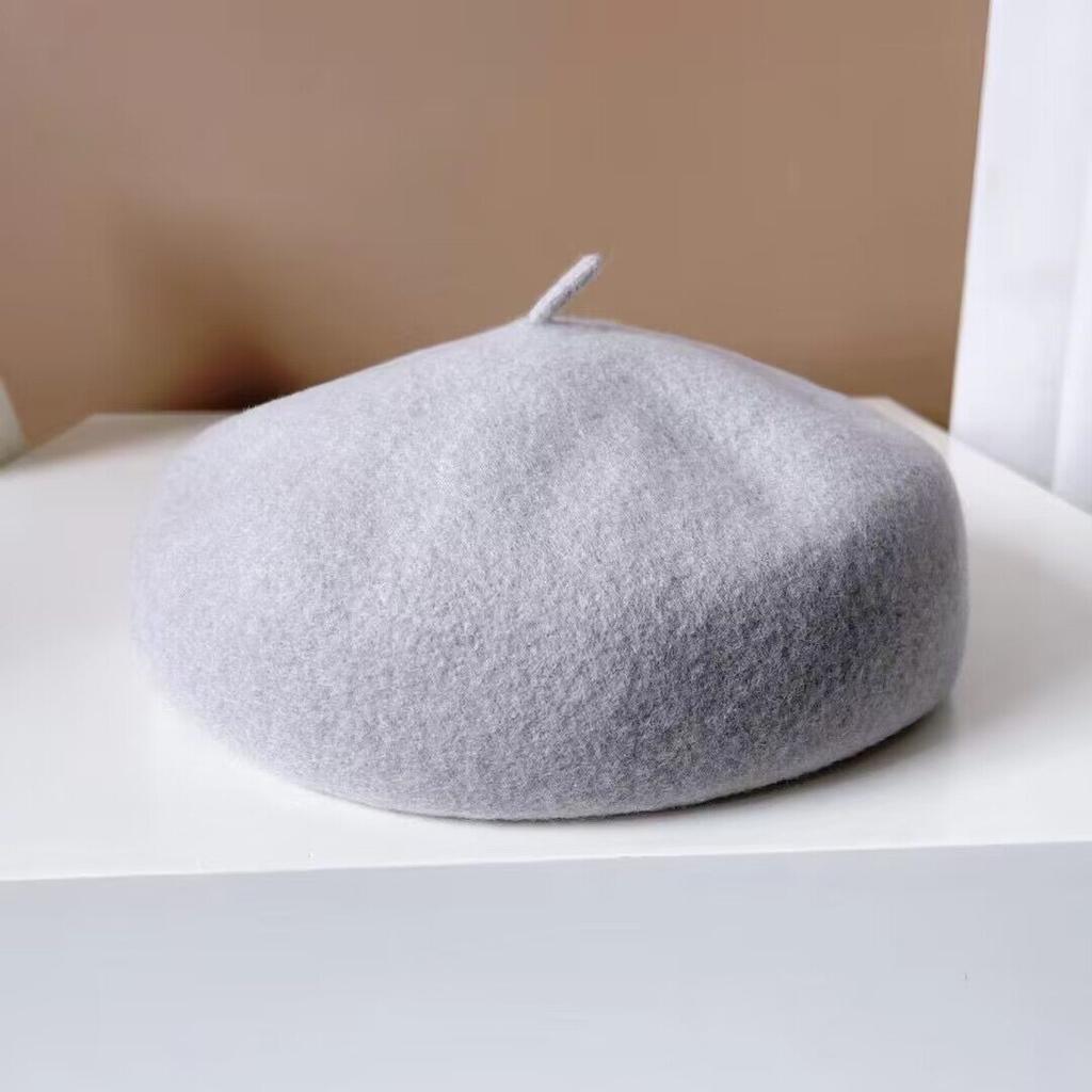 Australian Hair Beret Children'S Painter Hat Upgraded Striped Sweat Band Delicate Three-Dimensional Mushroom Hat Wool Bud Hat