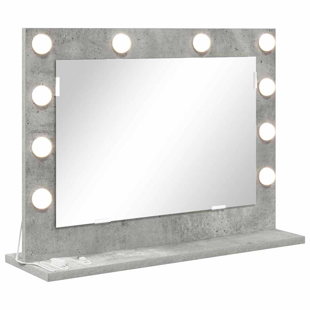 Bathroom Mirror Right Angled Concrete Grey 60 x 45 x 18 cm