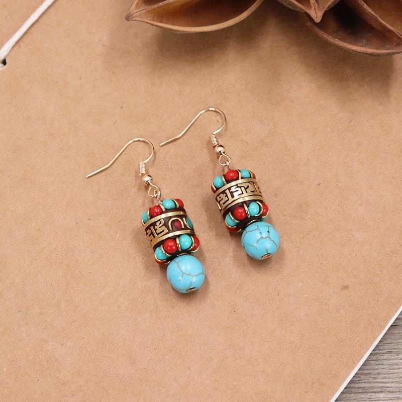 New products, a few exotic Tibetan earrings, retro personality temperament simple earrings, Nepalese earrings for women
