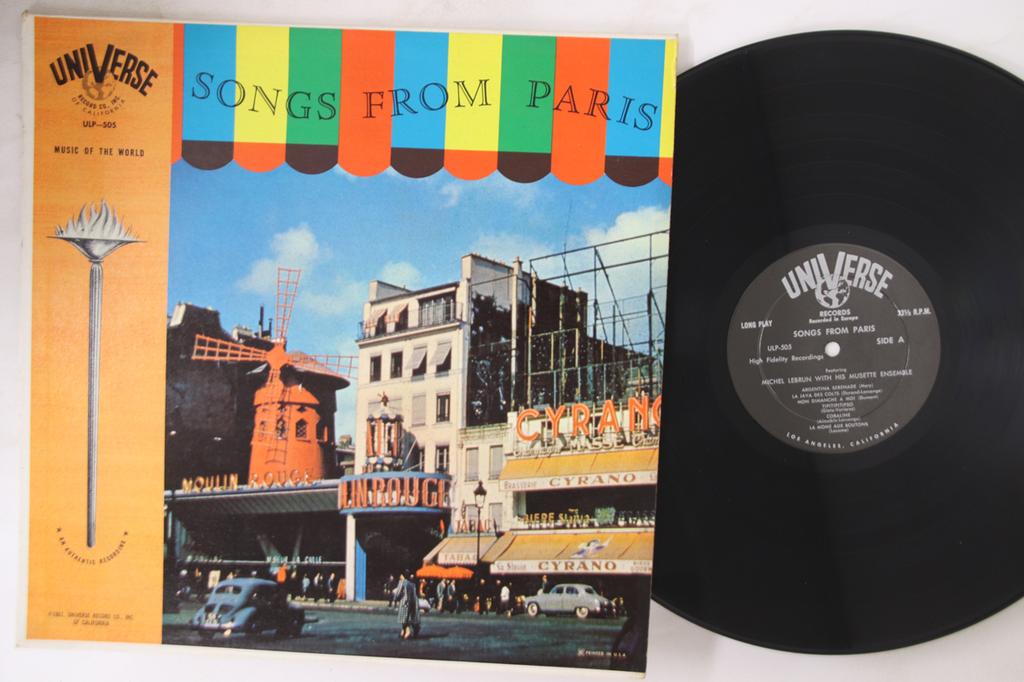 LP Record MICHEL LEBRUN - Songs From Paris ULP505 UNIVERSE US Folk Used