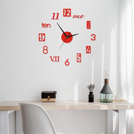 DIY Luminous Wall Clock Silent Movement Easy-to-read Decorative Modern Wall Clock for Living Room Bedroom