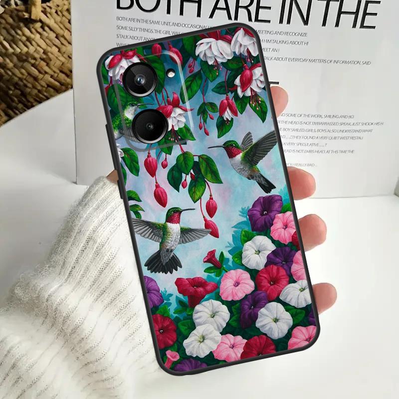 Hummingbird For Realme C75 C55 C71 C53 C67 C61 C33 C63 C51 C65 15 GT7 Pro 10 11 12 13 14 Pro Plus Case