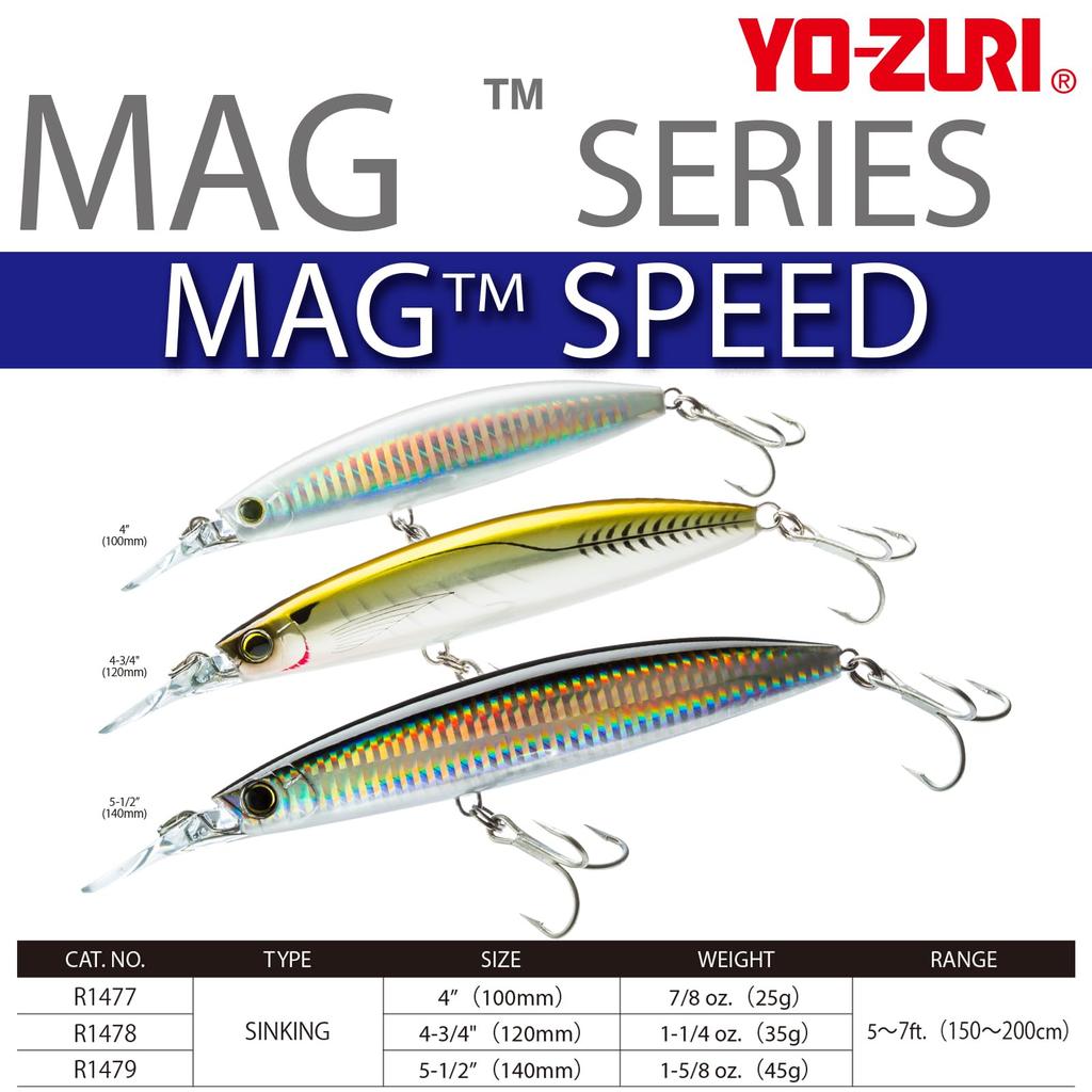 YO-ZURI Saltwater Lure Magspeed Sinking 100mm Color Bone Center of Gravity Shifter