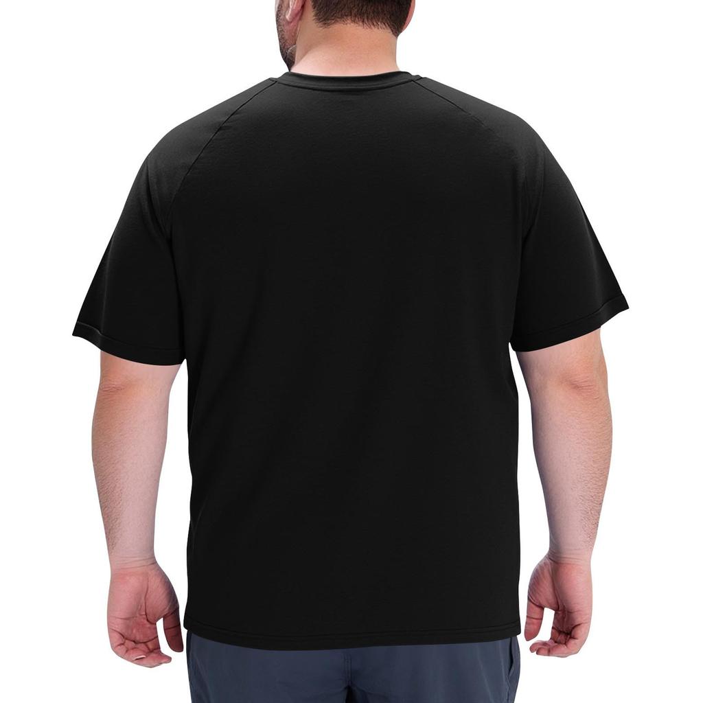 Men's Big Size Solid Color Crew Neck Short Sleeve Casual T-Shirt Lightweight Comfortable Fit Soft Fabric