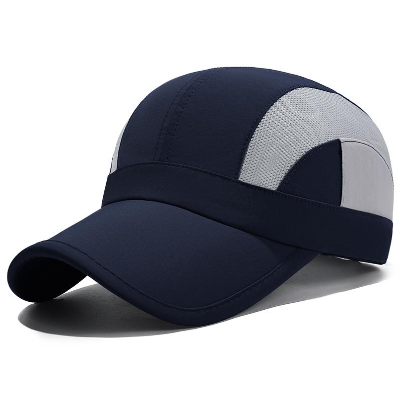 Summer Quick-Dry Baseball Cap Brim Spliced Net Cap Outdoor Sports Sun Hat Cap