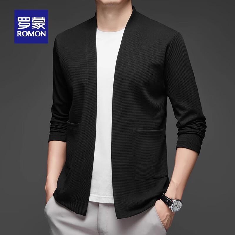 Romon Men's Business Casual Knitted Cardigan Jacket