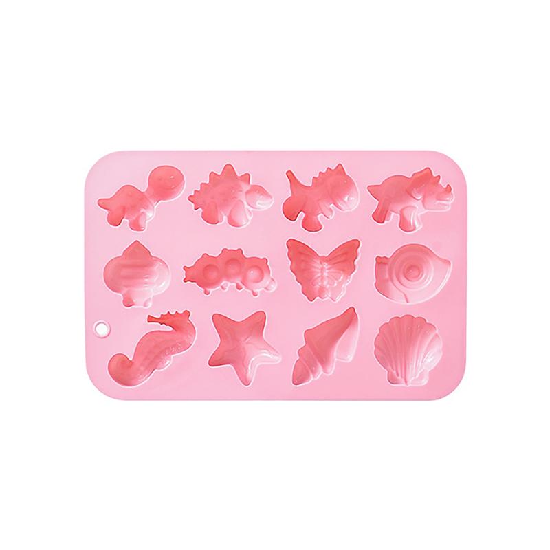 

Силиконовая форма для шоколада с темой животных, насекомых, моря, динозавра, бабочки, ракушки, морской звезды, форма для мыла ручной работы розовый