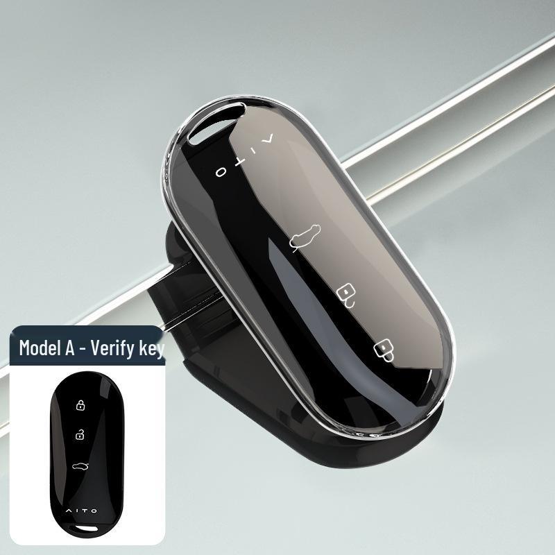 Transparent Protective Card Key Case for AITO Wenjie M5/M7/M5EV with Secure Buckle for All Genders