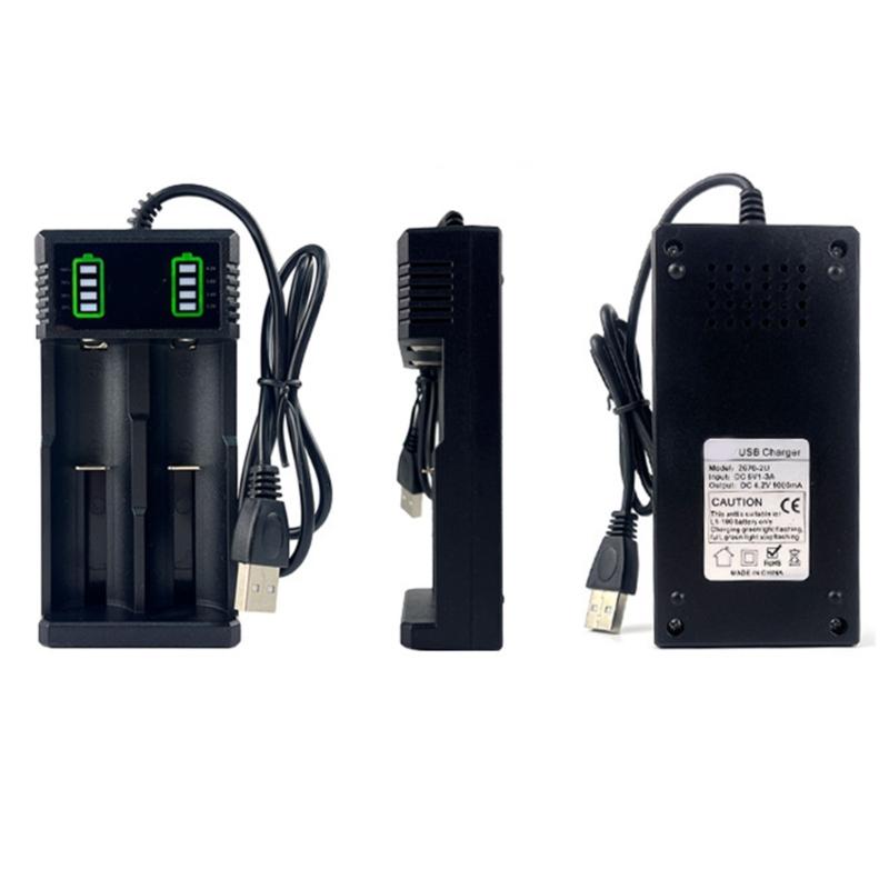 Compactly 1/2/4Bay 18650 Batteries Charger Compatible for 21700,26700,14500,18500,26650 Featuring LED Indicators