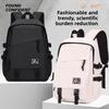 Large Capacity Solid Color Student Backpack With Anti Wear And Waterproof Technology For University And School