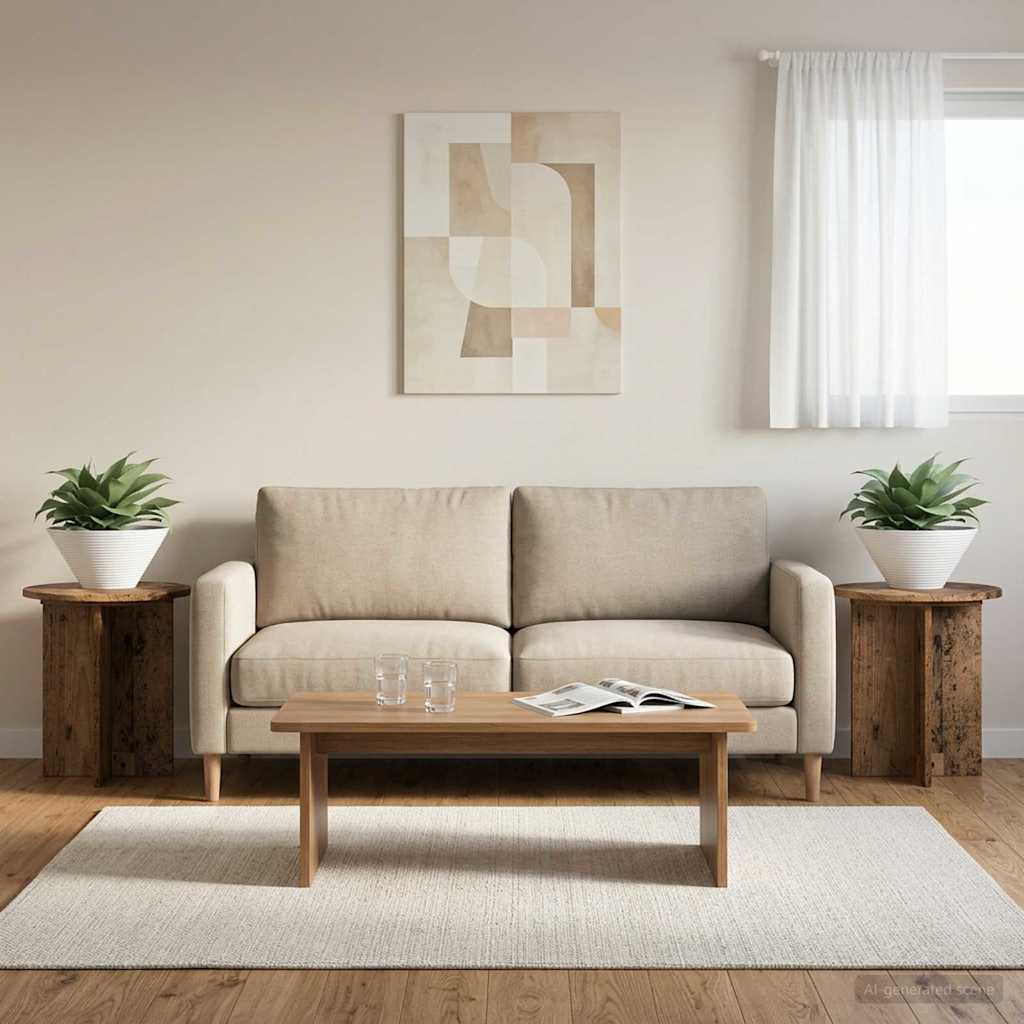 Plant Stand 2 Pcs Reclaimed Wood Look 40 X 40 X 40 Cm Engineered Wood