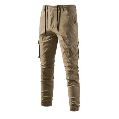 Spring and Autumn New Men's Casual Cargo Pants Wholesale Breathable Men's Youth Solid Color Versatile Long Pants