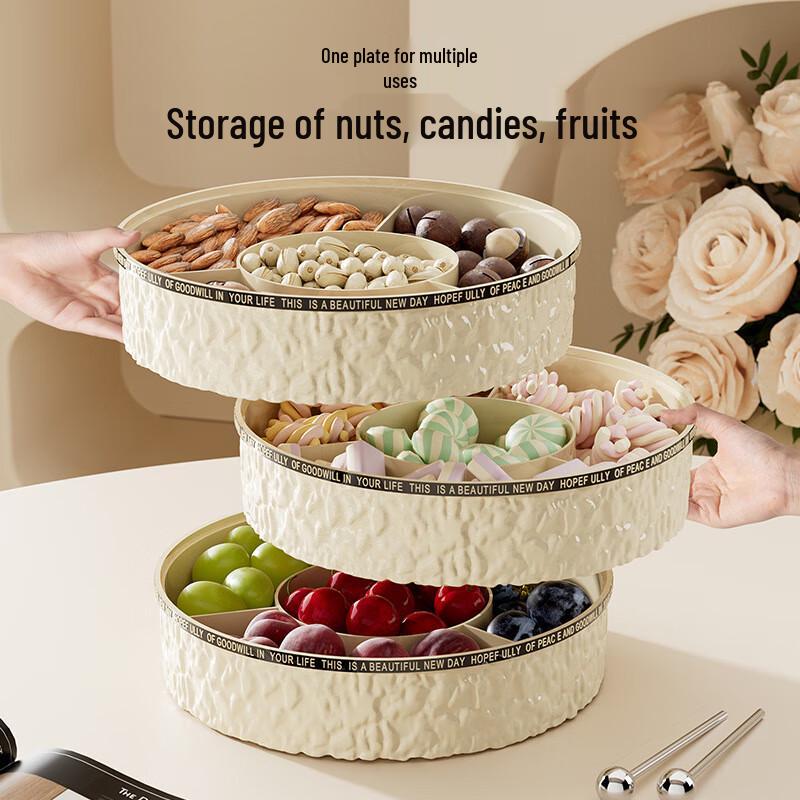3-Tier European Style Water Ripple Flower Snack Box