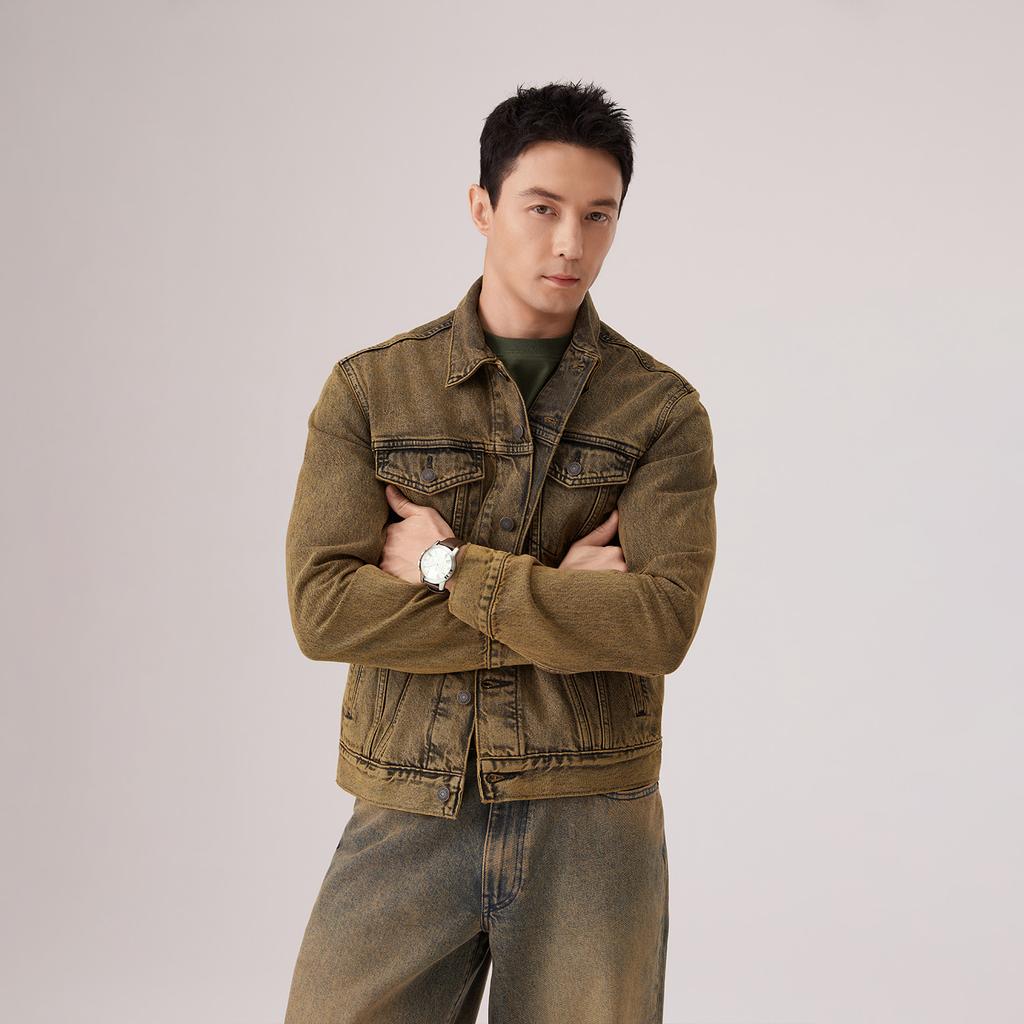 Levis Vintage Wash Zniszczona Luźny Krój Styl City Boy Oversize Kurtka Klasyczny Jeansowy Płaszcz Kurtki Unisex 72334-0783