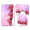 Christmas Bathroom Floor Mat Toilet Three-Piece Set