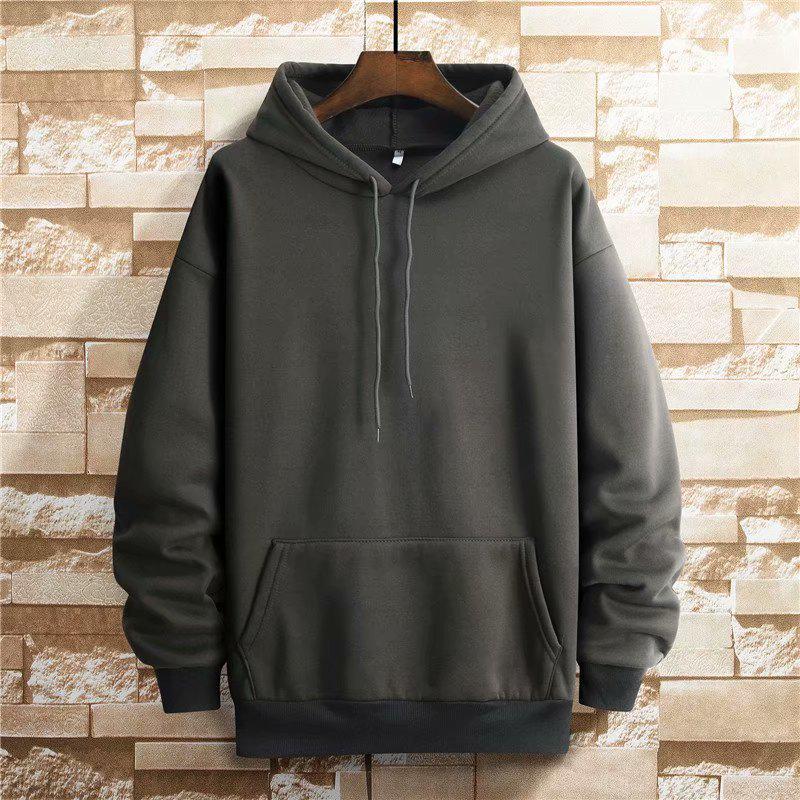 Pánská mikina s kapucí volného střihu v japonském stylu - Podzimní design s rukávy se sníženým ramenem