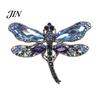 Secure Clasp Brooch Dragonfly Brooch, Sparkling Rhinestones Lapel Pin with Strong Buckle Everyday Wear Design, Electroplating Anti-Oxidation