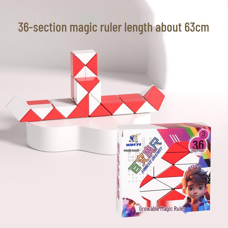 Folding Magic Ruler Set: Colorful Educational Toy for Kids - 24/36/48/60/72 pcs.