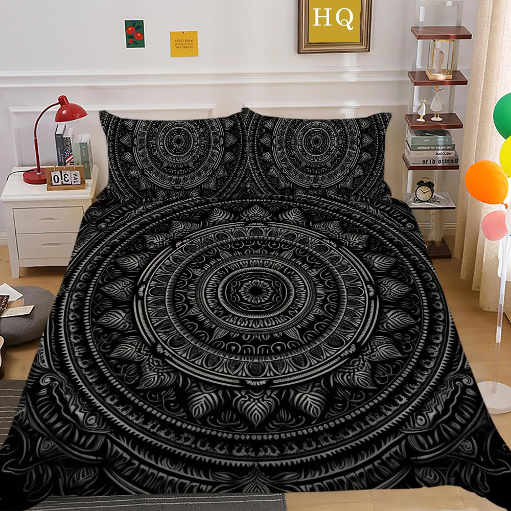 Seturi de lenjerie de pat Frumos Mandala Husă de pilota Moale Full Twin Dimensiune pentru Femei Set Pat de înaltă calitate Lenjerie de pat acasă