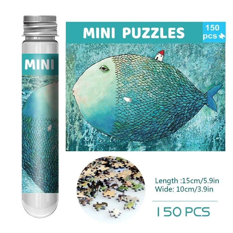 Big Fish Small Room+Photo Frame  150 Mini Test Tube Puzzle World Famous Painting Series Travel Puzzle YC-M