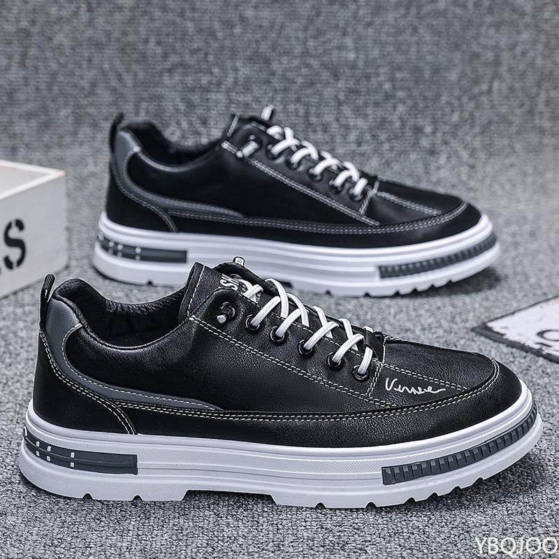 Men's Vulcanized Shoes 2025 Spring New Thick Soled Non Slip Sports Casual Flat Shoes Trendy Single Shoes Sneakers Zapatos Hombre