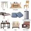 Furniture Moving Pads 20PCS PTFE Sliders Square Gliders for Chair Legs Sofa Table Home Floor Protection Hardware Rubber Feet