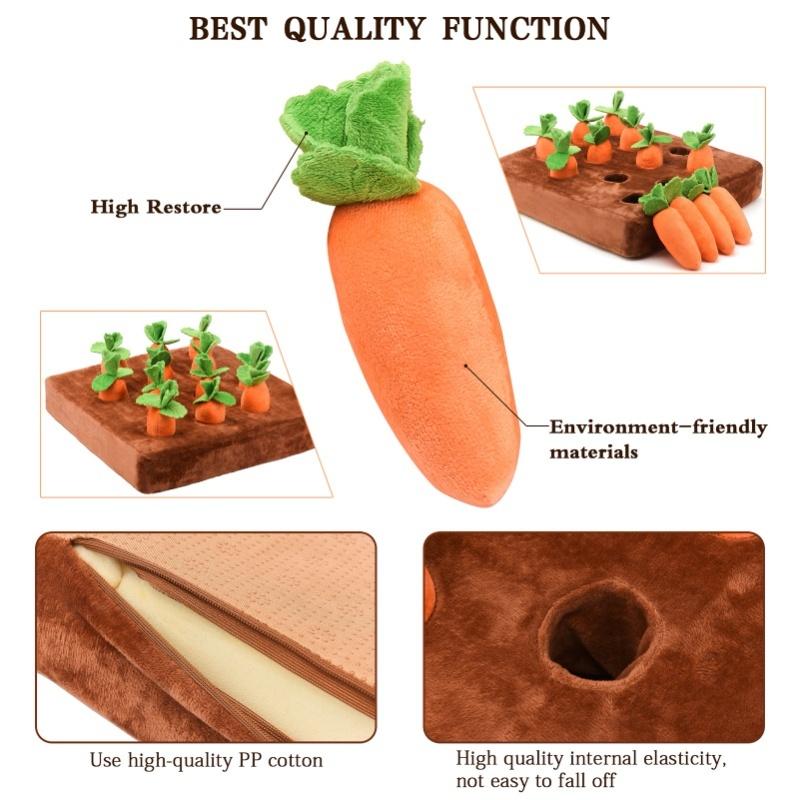 Carrot Snuffle Toy Anti Skid Fun Interactive Carrot Dog Puzzle Toy For Dog Training