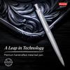 Reynolds Iconic Silver Metal Ball Pen Blue Ink 0.7mm Retractable Premium Writing Pen For Office School And Gifting