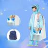 EVA Kids Raincoat Thickened Extra Long with Backpack Slot Student Rain Gear Full Body Proof Double Brim