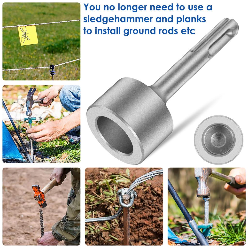 SDS Plus Erdungsstangentreiber Stahlbohrertreiber Verschleißfester Bohrhammer Elektrowerkzeuge Erdungsstangen Heißer Dropshipping
