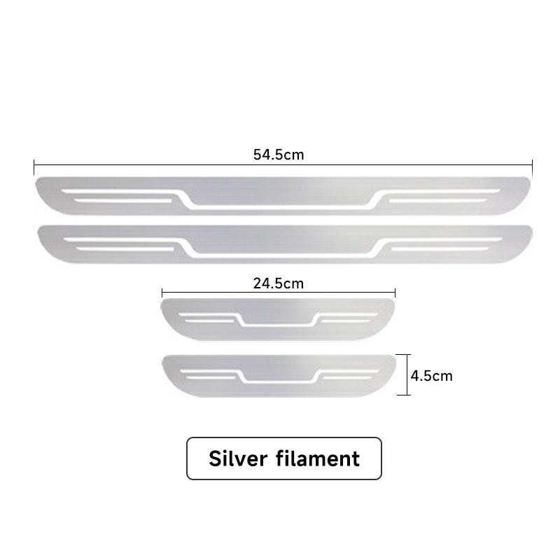 Stainless Steel Car Door Threshold Protection Stick Bumper Moldings Chrome Trim Auto Protector Accessories Styling Black