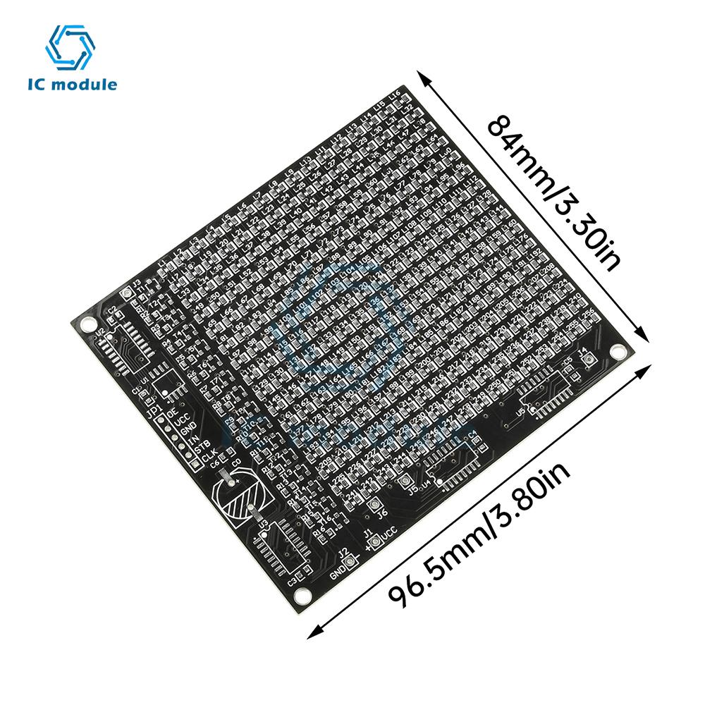 64LED/256LED Red Display LED SMD Dot Matrix Advertising Screen Welding Practice Kit Fun DIY Electronic Kit Soldering Practice