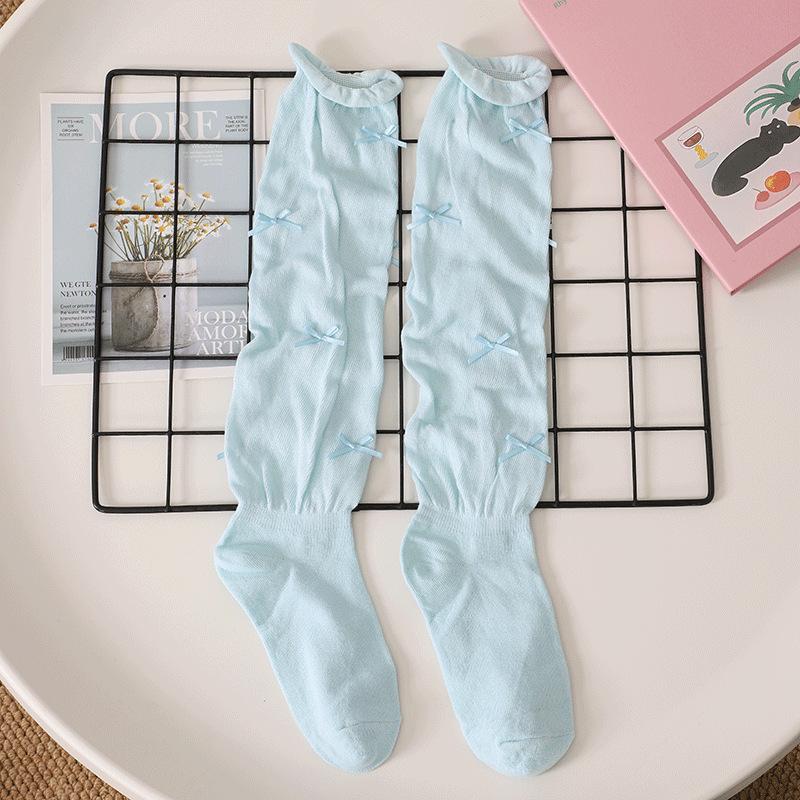 

Female Summer Thin New Style Bow Ballet Wind Calf Pile Pile Socks 1 pair