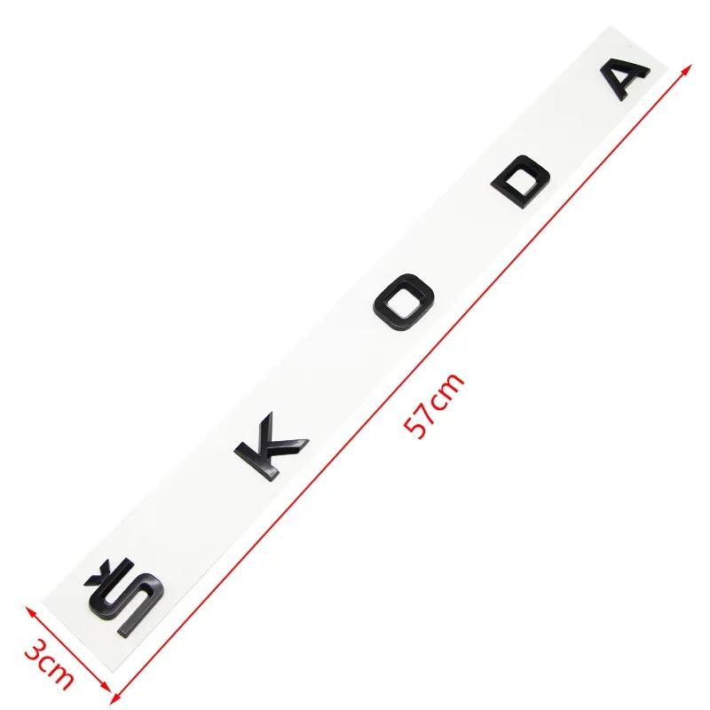 AAAAR1 3D ABS Car Rear Emblem Trunk Badge Sticker for Skoda Octavia Kodiaq Karoq Superb Rapid Fabia Kamiq Yeti Letter Logo Accessories