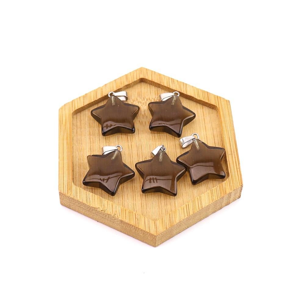 Agate Star Pendant Necklace Jewelry Powder Crystal Necklace Fashion Valentine'S Day Gift 20 * 6